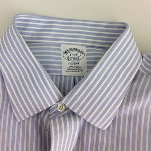 Brooks Brothers Blue and White Striped Dress Shirt